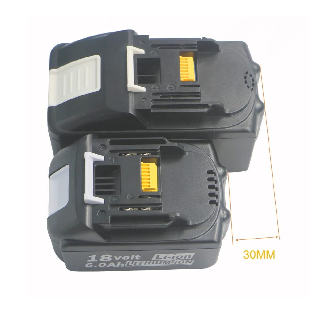Batería de herramienta eléctrica de iones de litio de 10000MAH, 10AH, 18V, para MAKITA bl1890 bl1860 bl1840 BL1830 con LED, entrada de capacidad real, 21700 celdas - imagen 5