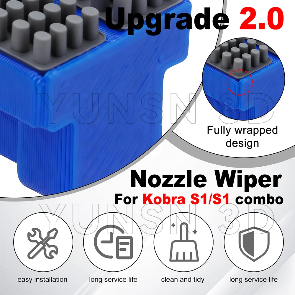 Cepillo de silicona para Anycubic Kobra S1, boquilla Hotend mejorada, herramienta de limpieza de limpiaparabrisas para Kobra S1, accesorios de limpieza Combo - imagen 2