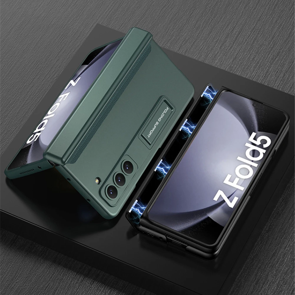 Para Samsung Galaxy Z Fold 7 6 funda con bisagra magnética plegable 5 4 3 2 soporte de armadura a prueba de golpes funda delgada dura mate para PC - imagen 5