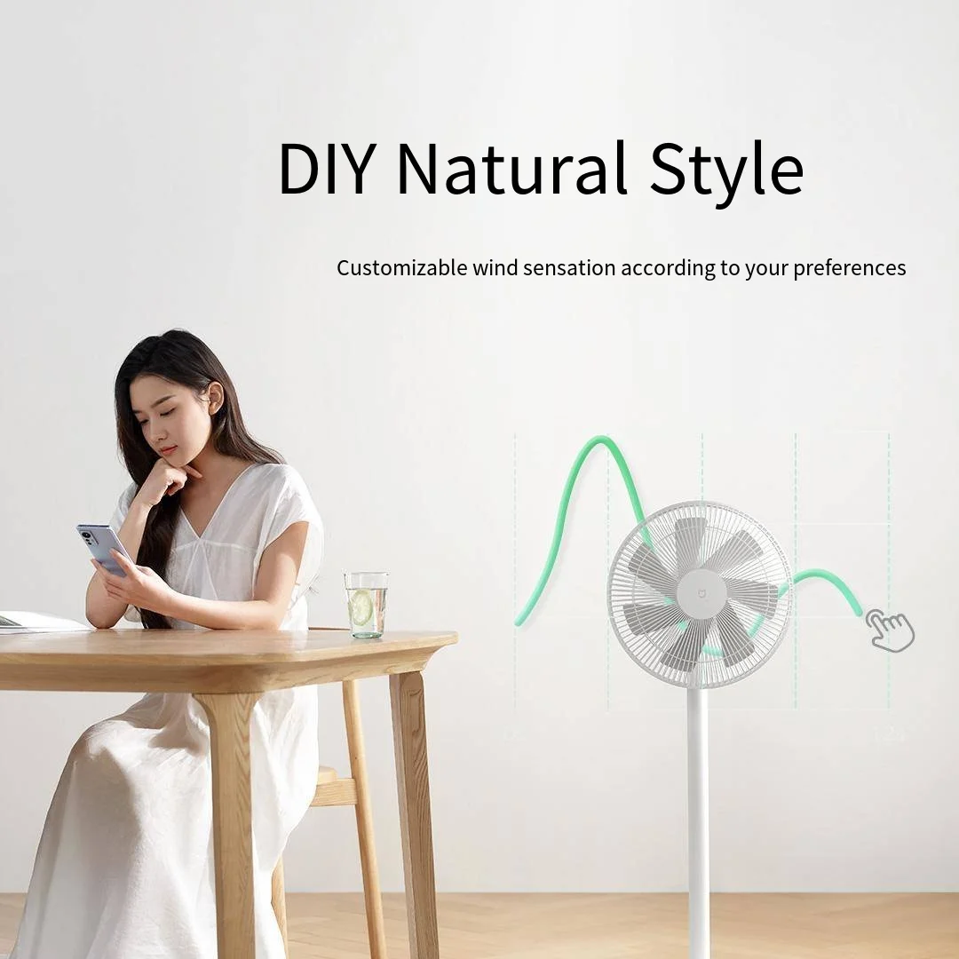 Xiaomi Mijia-ventilador inversor de CC inteligente, 1 versión mejorada para el hogar, enfriador de suelo, aire acondicionado portátil, ventilador de pie Natural - imagen 5