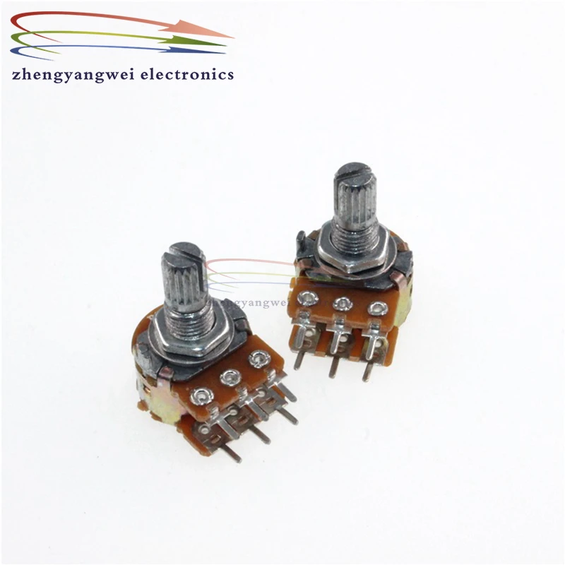 Potenciómetro 1K 2K 5K 10K 20K 50K 100K 250K 500K 1M, 2 piezas, WH148, 3 pines, 6 pines, 15mm, B1K, B2K, B5K, B10K, B20K, B50K, B100K, B250K, B1M - imagen 3