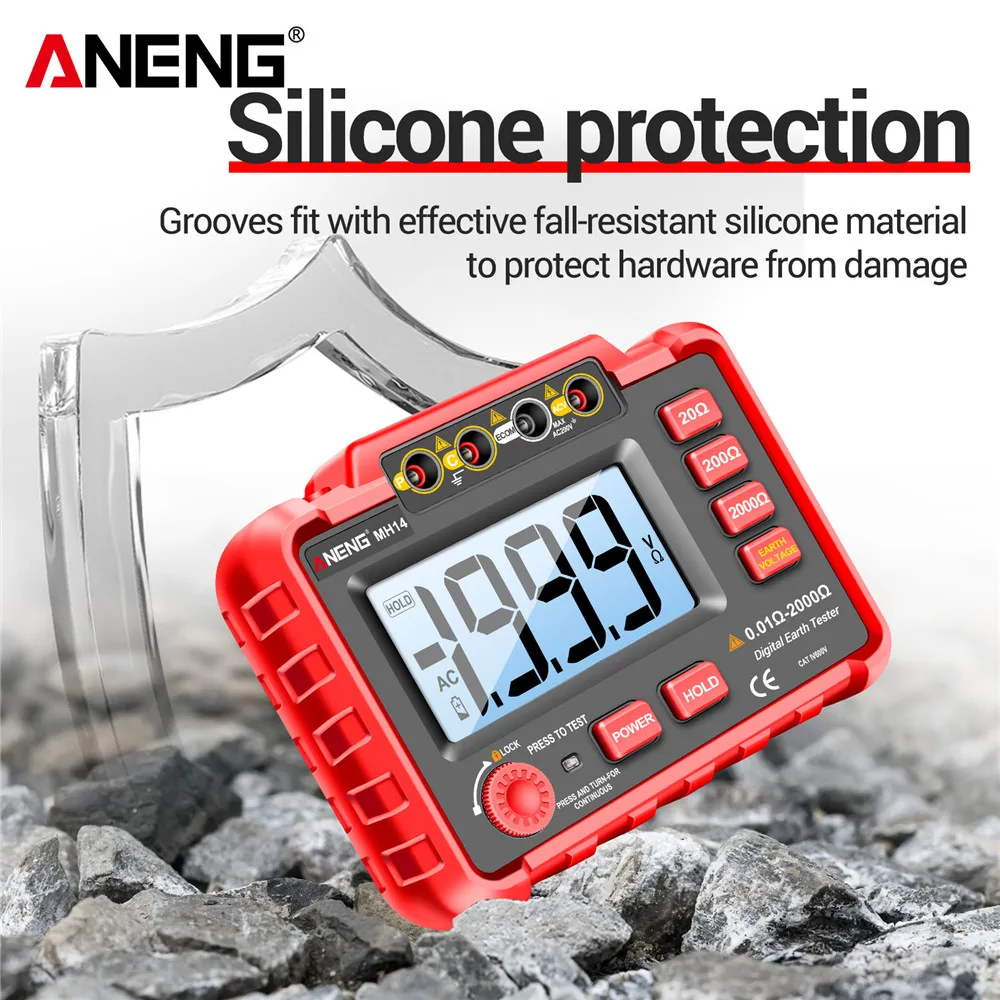 Isolationswiderstandsmessgerät-Kit MH14 ANENG Megohmmeter Spannungsprüfer Boden AC200V Voltmeter Ohm Industriemultimeter DIY-Werkzeug - imagen 5