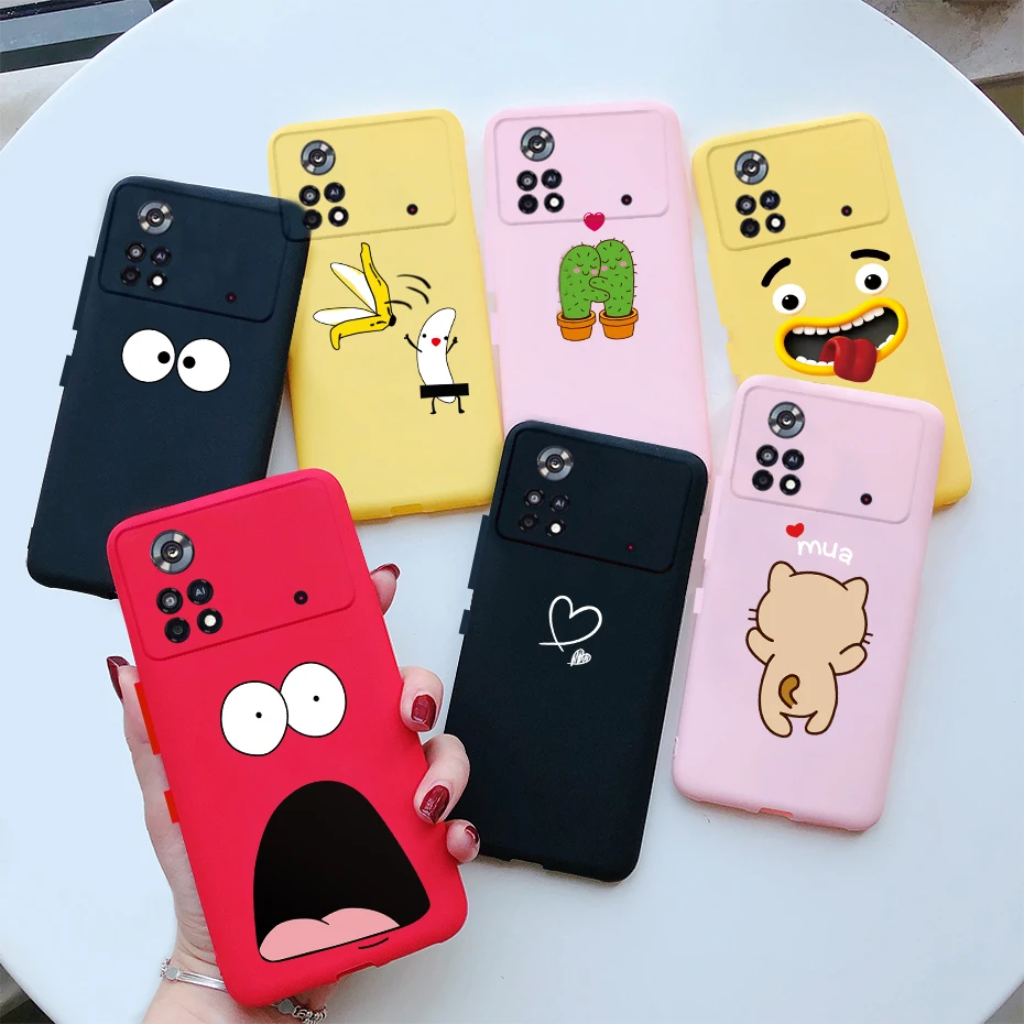 Funda de TPU suave para Xiaomi Poco M4 Pro 4G, carcasa con dibujos de animales pintados, 2022