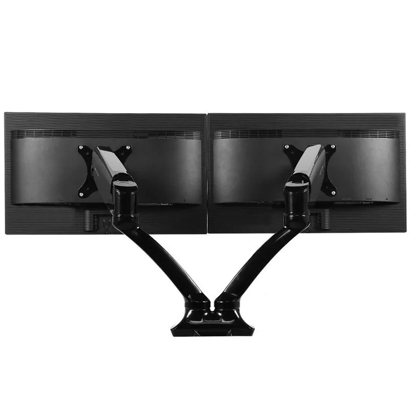Pantalla de ordenador Dual de movimiento completo, soporte de montaje giratorio con resorte de Gas, soporte para Monitor LCD, soporte para brazo, soporte para MONITOR
