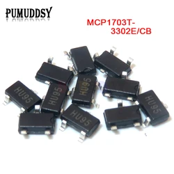 Piezas de 10 MCP1703T-3302E/CB SOT-23 MCP1703 3,3 V SOT23 MCP1703T, nuevo y Original