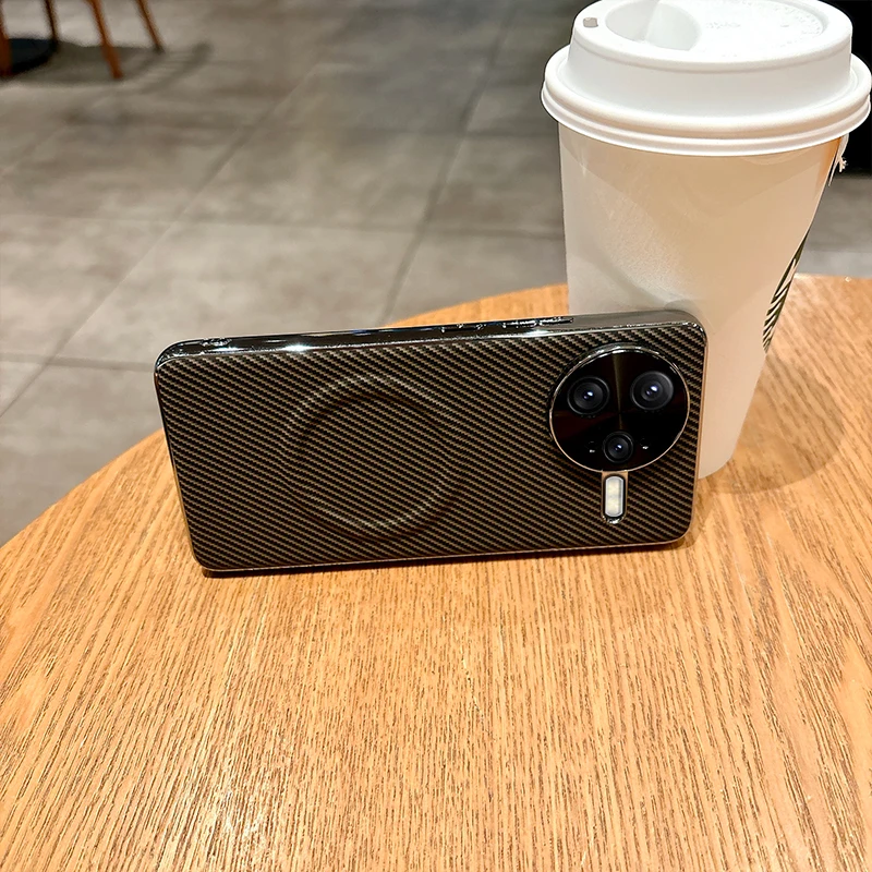 Para Xiaomi POCO F7 Ultra funda dura de fibra de carbono magnética Magsafe funda protectora trasera para Xiaomi POCO F7 Pro F7Ultra Shell - imagen 5