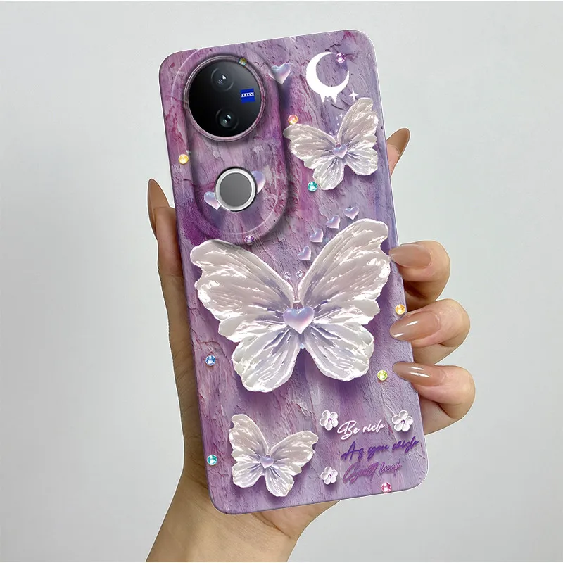 Para Vivo V50 5G funda de teléfono V2427 moda estilo estético suave silicona líquida a prueba de golpes Fundas protectoras traseras antideslizantes - imagen 5