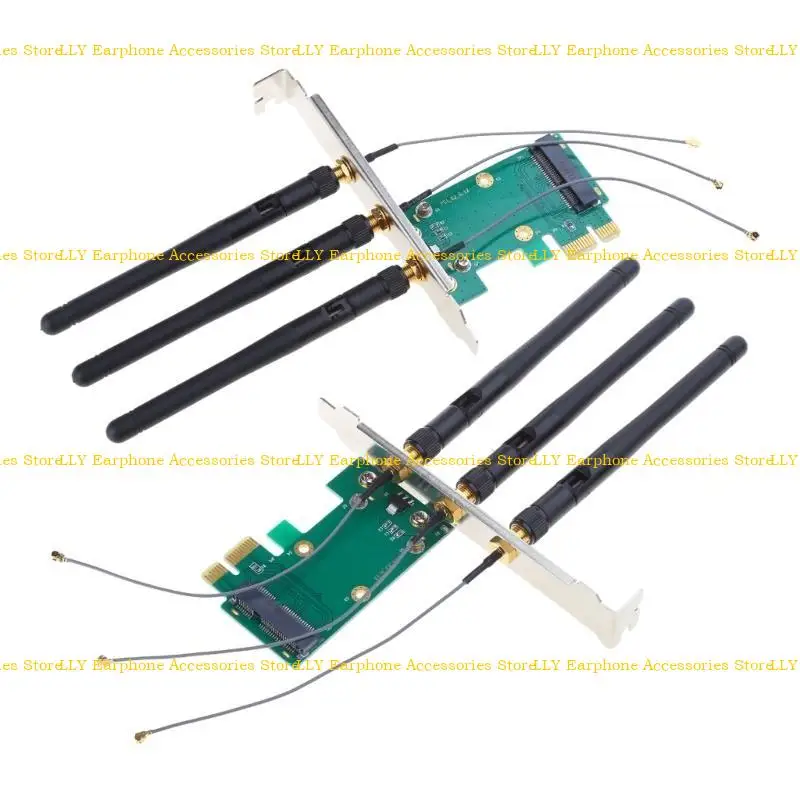 462E Tarjeta red WiFi inalámbrica Mini PCIe a PCI-E 1x Accesorios adaptadores escritorio - imagen 3