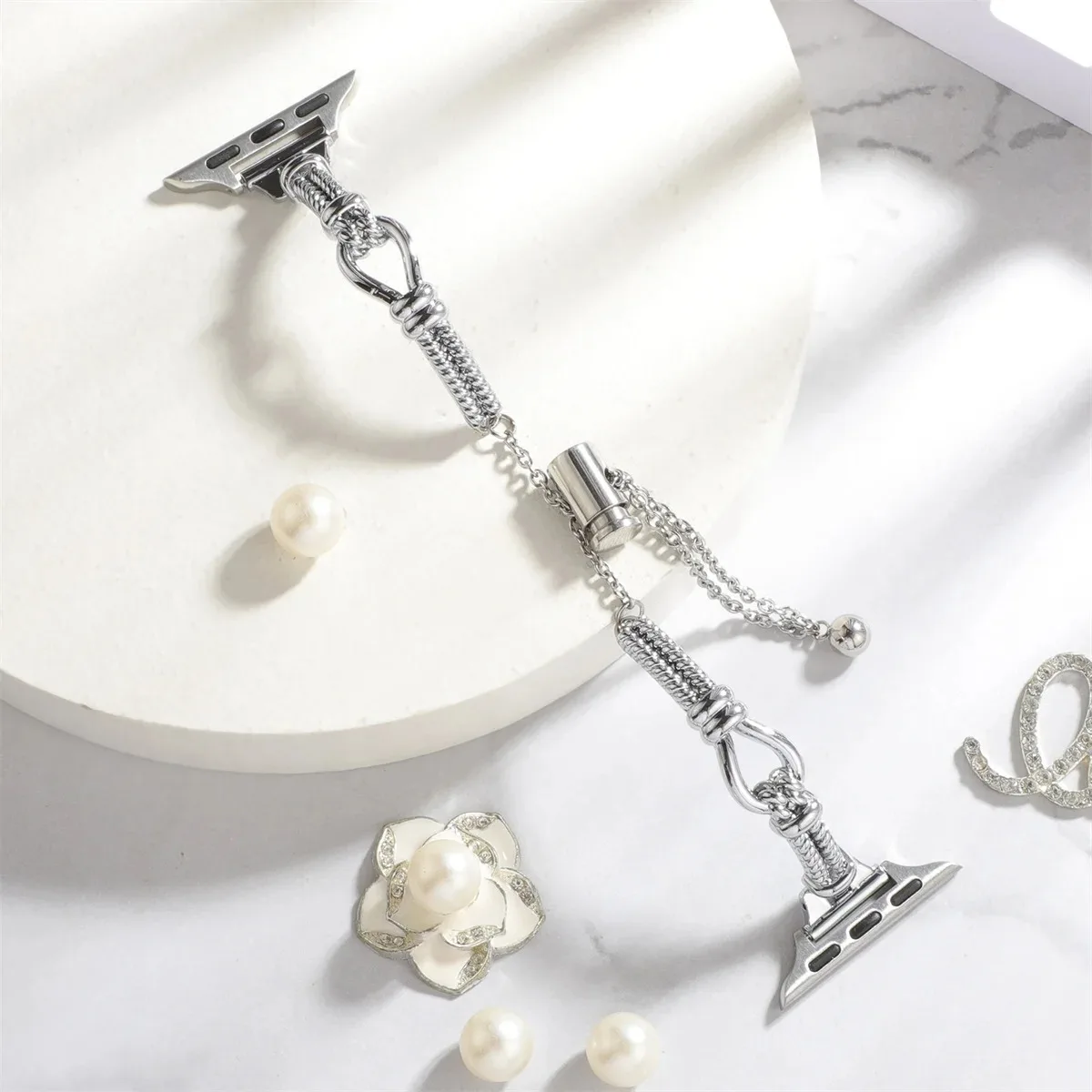 Correa de reloj para Apple Watch 42/44/45/46/49mm 38/40/41mm correa de reloj de moda de Metal para reloj serie Ultra2 10/9/8/7/6/5/4/3 - imagen 2