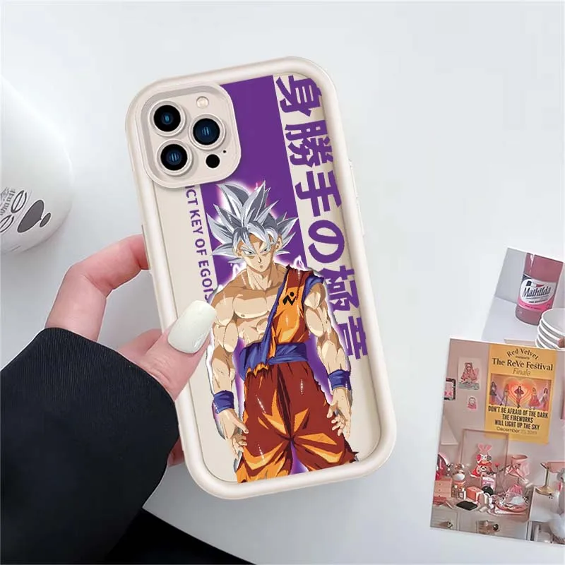 D-Dragon Ball Goku cubierta artística para Apple iPhone 17 16 15 14 13 12 11 Plus Pro Max caja de teléfono con escalera ocular - imagen 4