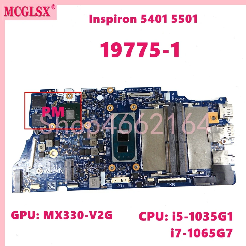19775-1 con i3 i5 i7-10th Gen CPU UMA/V2G placa base para ordenador portátil para Dell Inspiron 5401 5501 Vostro 5401 5501 placa base probada OK - imagen 3