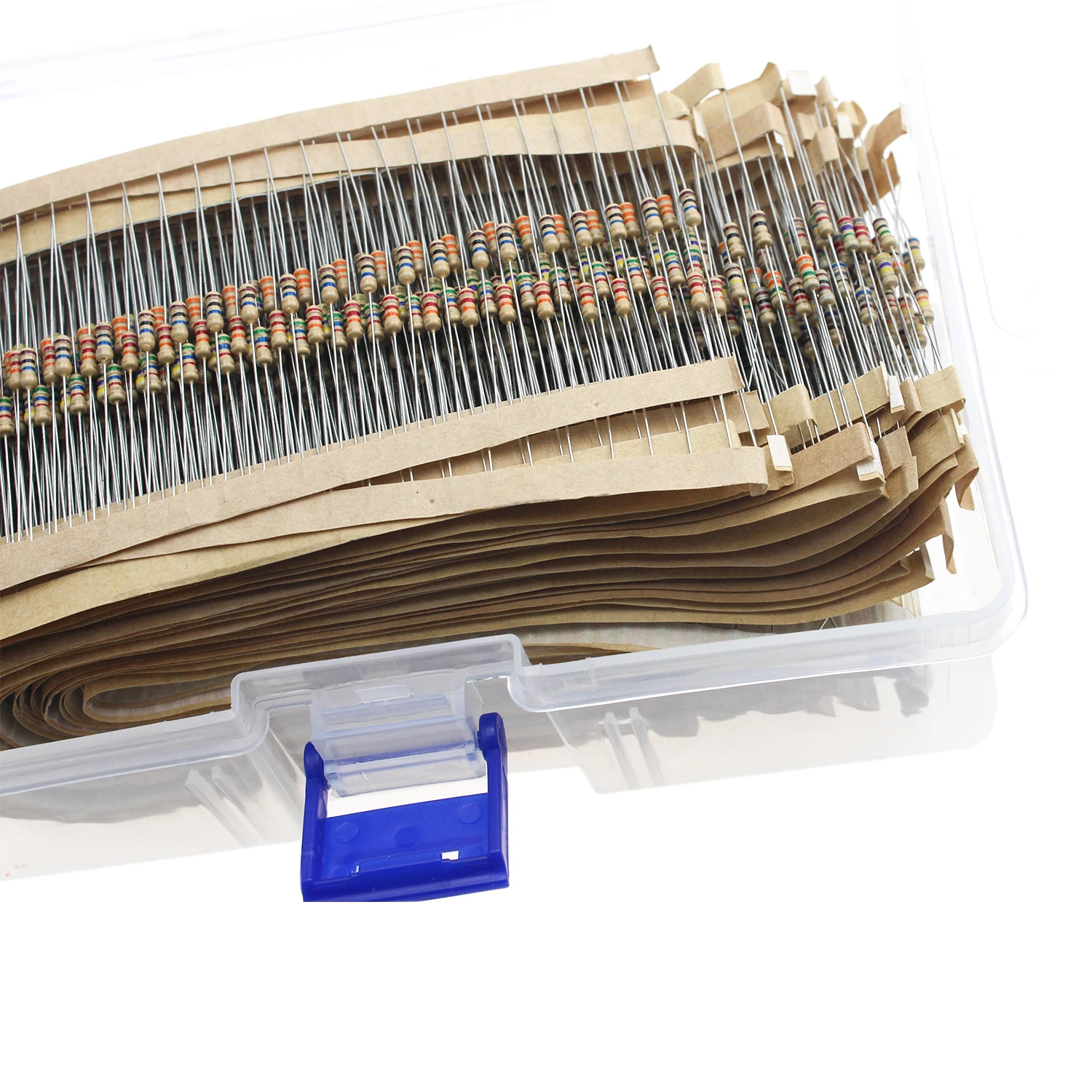 Kit de resistencias de película de carbono, 1/4W, 2500 de tolerancia, 1 piezas Ohm, 50 tipos, 10R, 39R, 680R, 56K, 5% K, 470 M, 3,3 M Ohm, 4,7 Ohm-10M - imagen 4