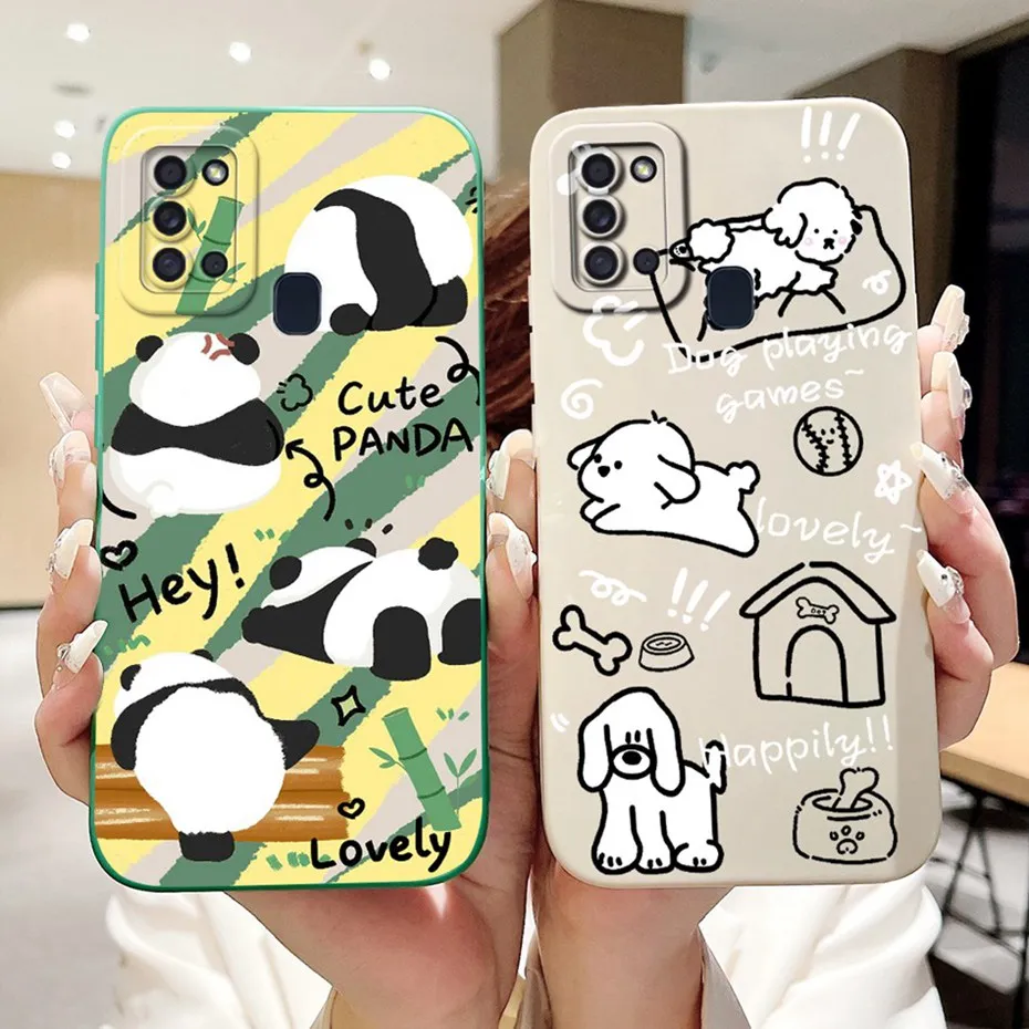 Funda protectora de lente para Samsung Galaxy A21s, funda trasera de silicona suave con estampado a la moda para Samsung A21S SM-A217F - imagen 5