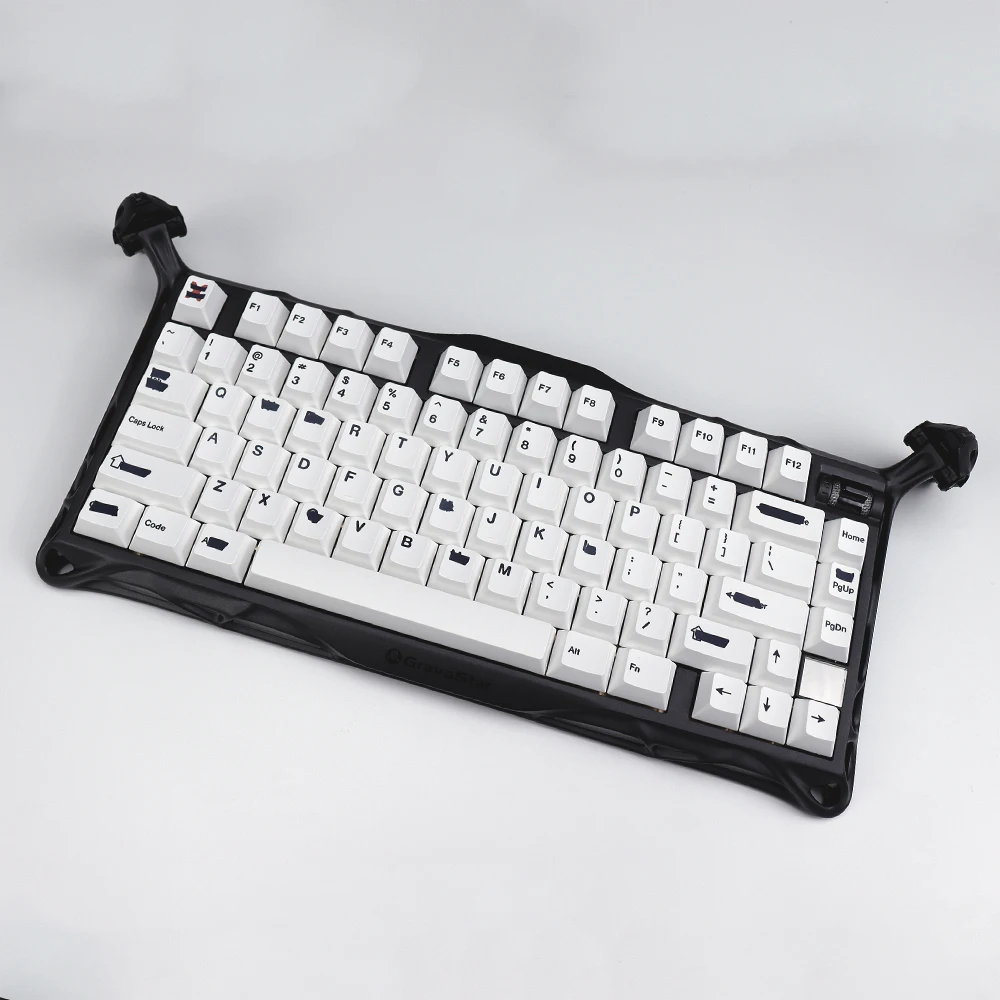 스미어 테마 키캡 세트 체리 프로파일 미니멀리스트 화이트 한국어 키캡 PBT 열승화 맞춤형 기계식 키보드 캡 - imagen 4