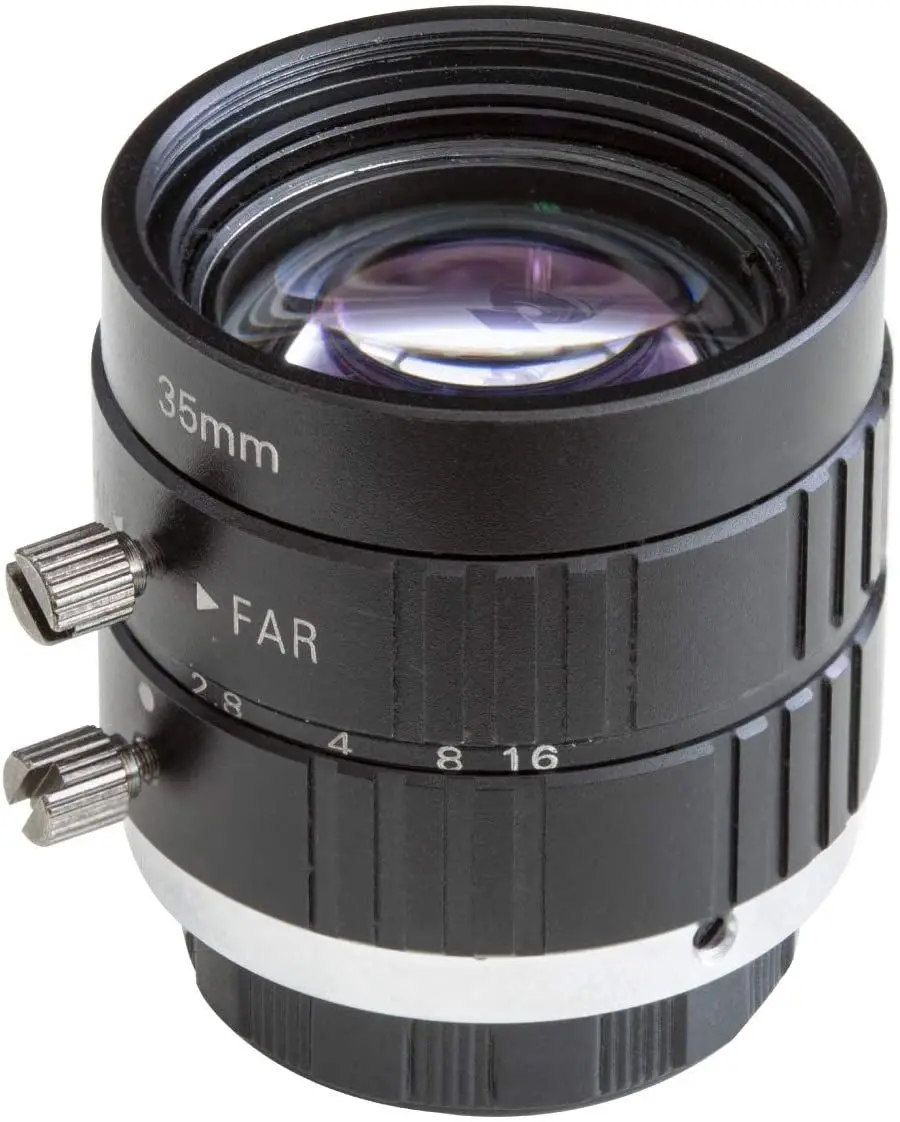 Lente Arducam con montura C para cámara Raspberry Pi de alta calidad, longitud focal de 35 mm con enfoque manual y apertura ajustable
