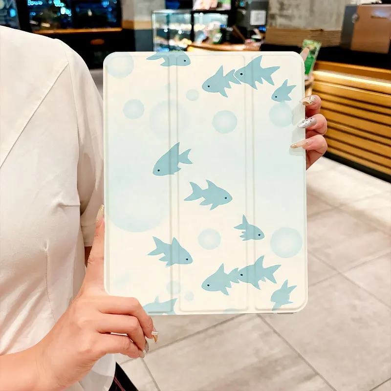 Funda para tableta Free & easy fish para iPad pro 10/11 pulgadas 2020/6/7th /8th /Air 3rd/Air 4th/9th gen/Air 5th Gen 2022/Air 11Anti-drop - imagen 2