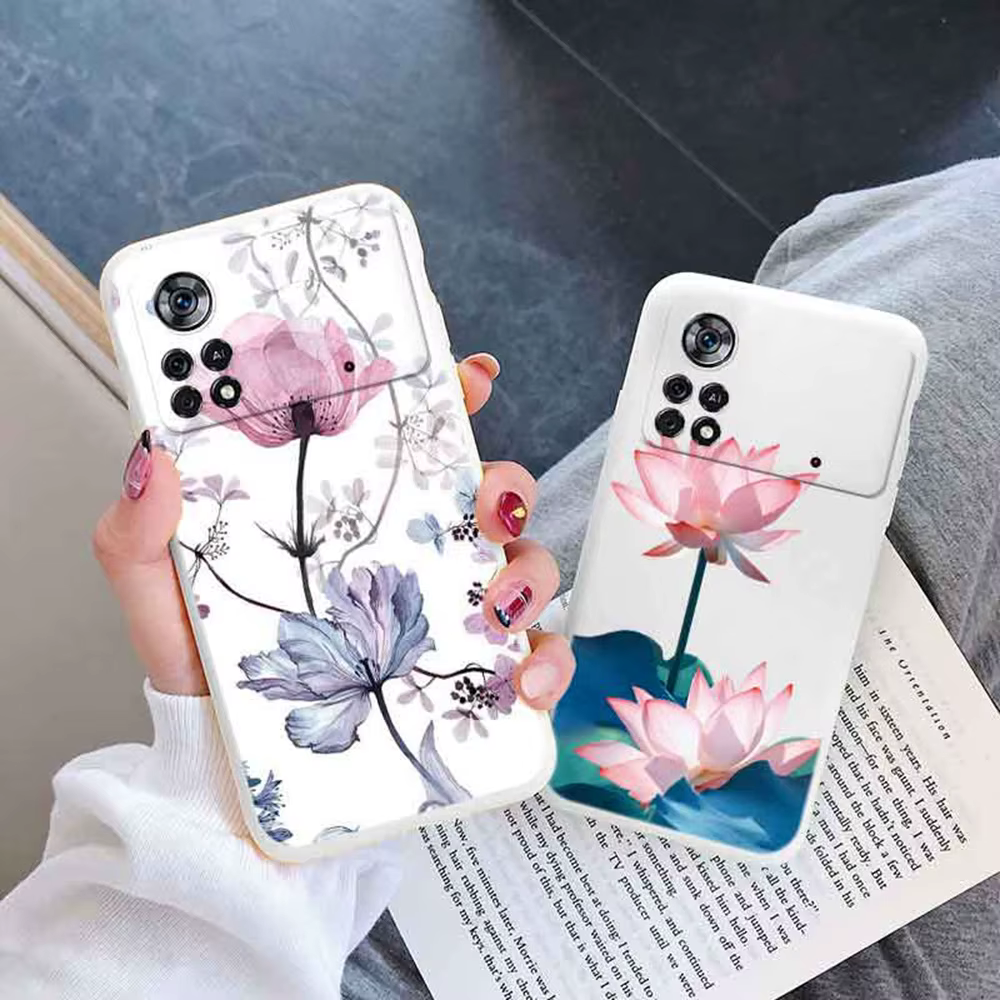 Para Poco X4 Pro 5G POCO M4 Pro 4G Funda de teléfono Rosa mármol corazón amante mariposa Funda suave TPU Funda protección de cámara de silicona - imagen 2