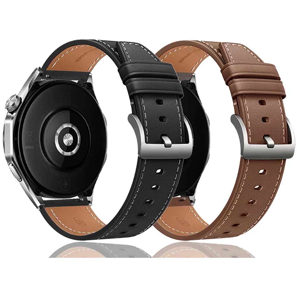 Correa de reloj de cuero de 22mm para Zeblaze Stratos 2 Ultra Band para Zeblaze Vibe 7 Pro Btalk 3 Pro/Plus Beyond Ares 3 Pro GTS