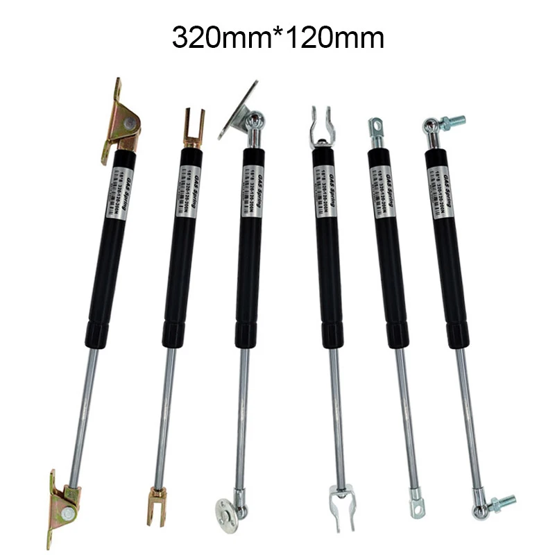 Bisagra plegable con resorte de Gas, varilla de 18x8, 50N-500N/5kg-50kg, soporte de elevación de fuerza, distancia de carrera de 120mm, distancia central del orificio de 320mm