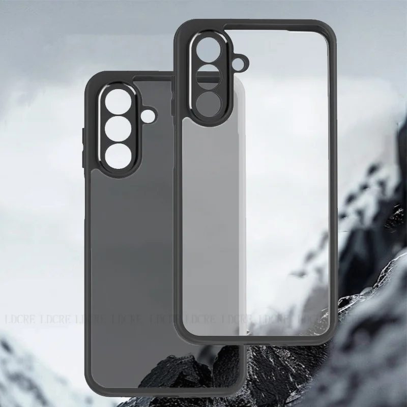 Para Samsung A17 funda Samsung Galaxy A17 A 17 Capas parachoques trasero a prueba de golpes marco negro transparente Fundas Samsung A17 - imagen 2