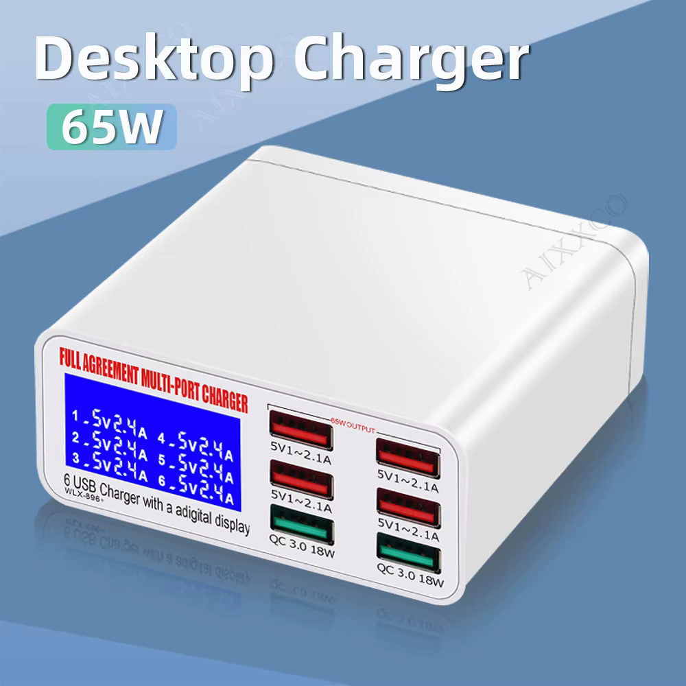 Cargador USB-C 65W PD QC 3.0 Universal - iPhone Samsung Xiaomi Huawei - imagen 3