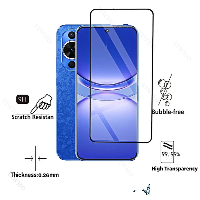 4-1 Uds vidrio Protector para Huawei Nova 12 Lite Protector de pantalla de vidrio templado 11 Se 11i 10z 10 Se 9 8 Se película frontal HD negra - imagen 4