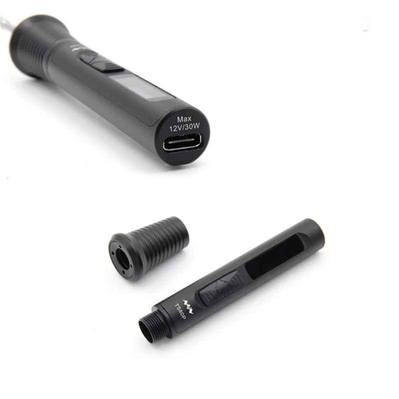 MINIWARE TS80P soldador inteligente 30W tipo C pantalla OLED temperatura ajustable CNC carcasa de aleación de aluminio serie de puntas TS1C - imagen 5