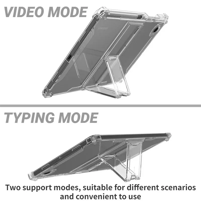 Funda de TPU para Samsung Galaxy Tab A9 Plus 2023, Funda con soporte para PC para Samsung Galaxy Tab A9 8,7 X110 A8 10,5 X200 A7 8,7 T220 - imagen 4