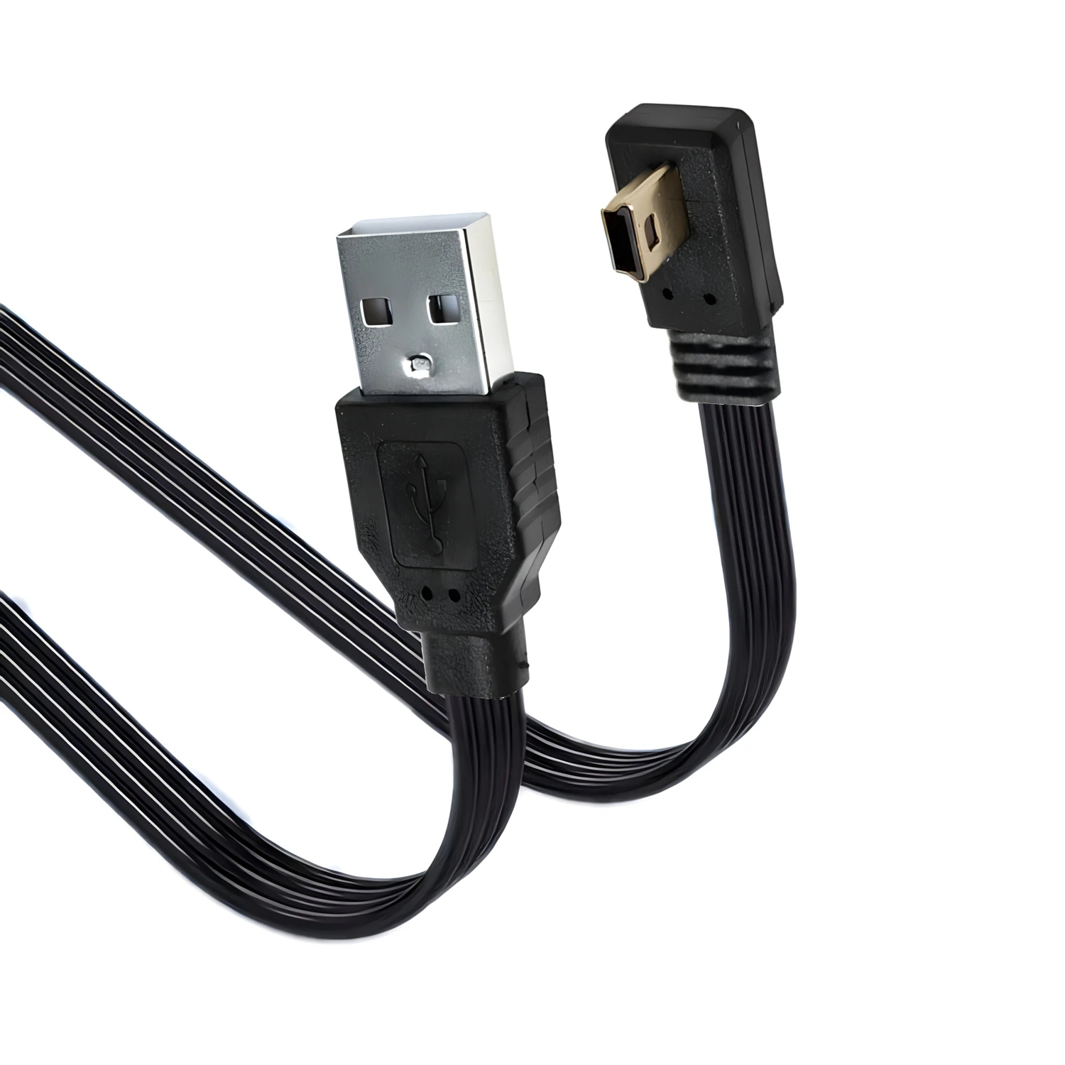 USB 2,0 Lade Power Kabel Dokument Dash Cam plana zu Mini USB Auto Fahrzeug Power Ladegerät Adaptador Kabel Dokument GPS DVR rückspiegel Cam - imagen 4
