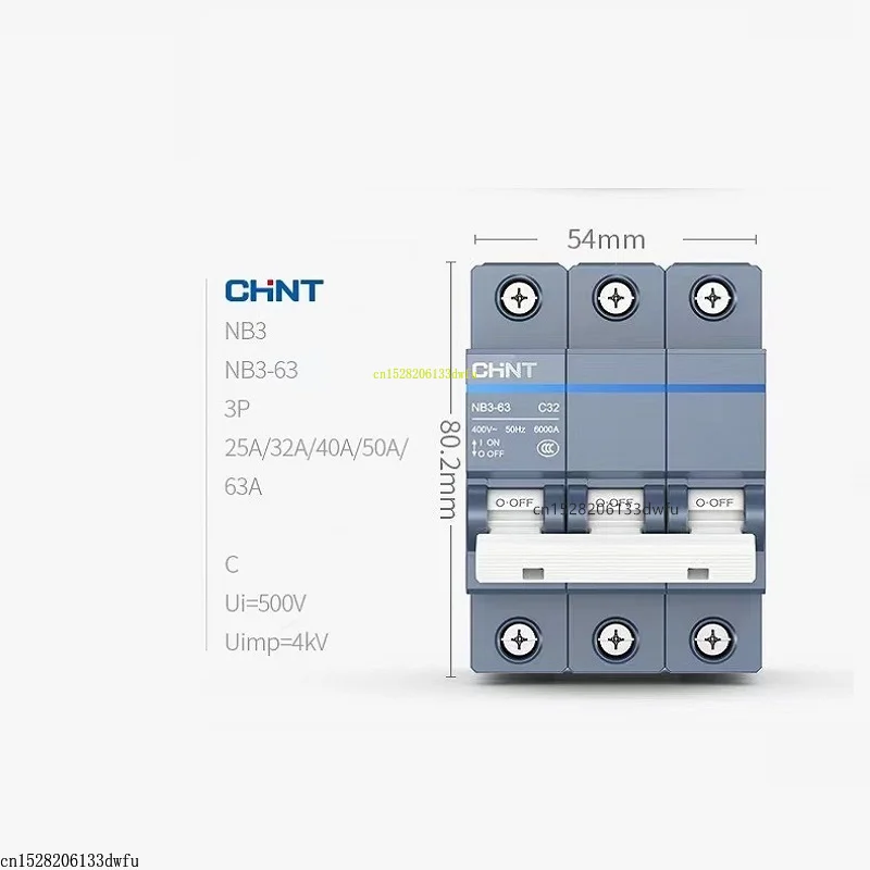 CHINT NB3 1P 2P 3P 4P AC 230/400V disyuntor montaje en carril DIN miniatura hogar lujo hermoso interruptor de aire MCB NXB C60 - imagen 4