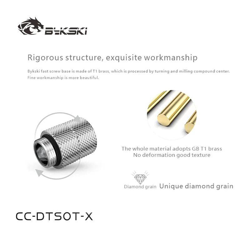 BYKSKI CC-DTSOT-X G1/4 ''conectores hembra a macho giratorios de 360 grados compatibles con accesorios M a F - imagen 5