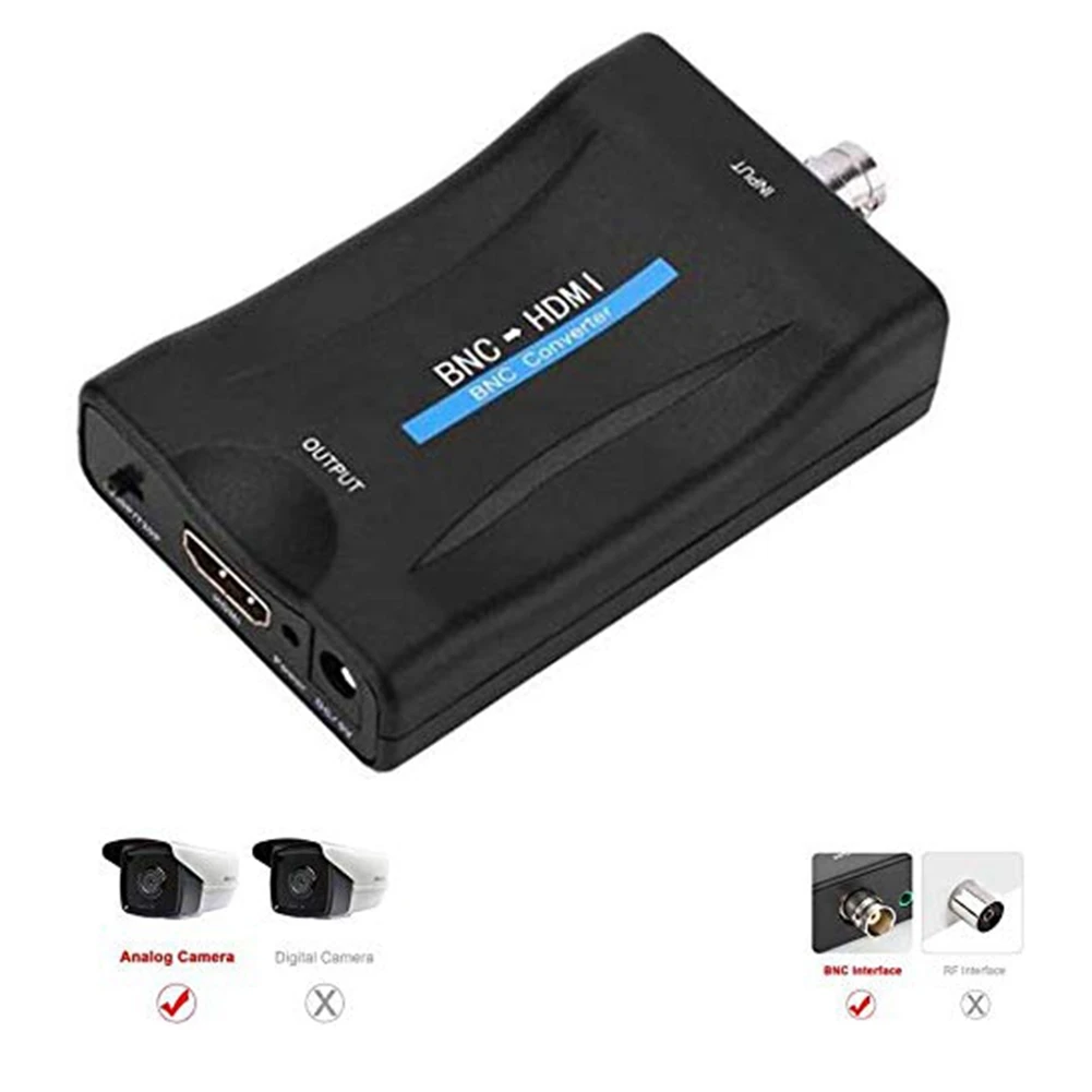Adaptador convertidor a HDMI BNC hembra CVBS BNC HDMI Coax 1080P salida HDCP gancho cámara de seguridad DVRs vigilancia - imagen 3