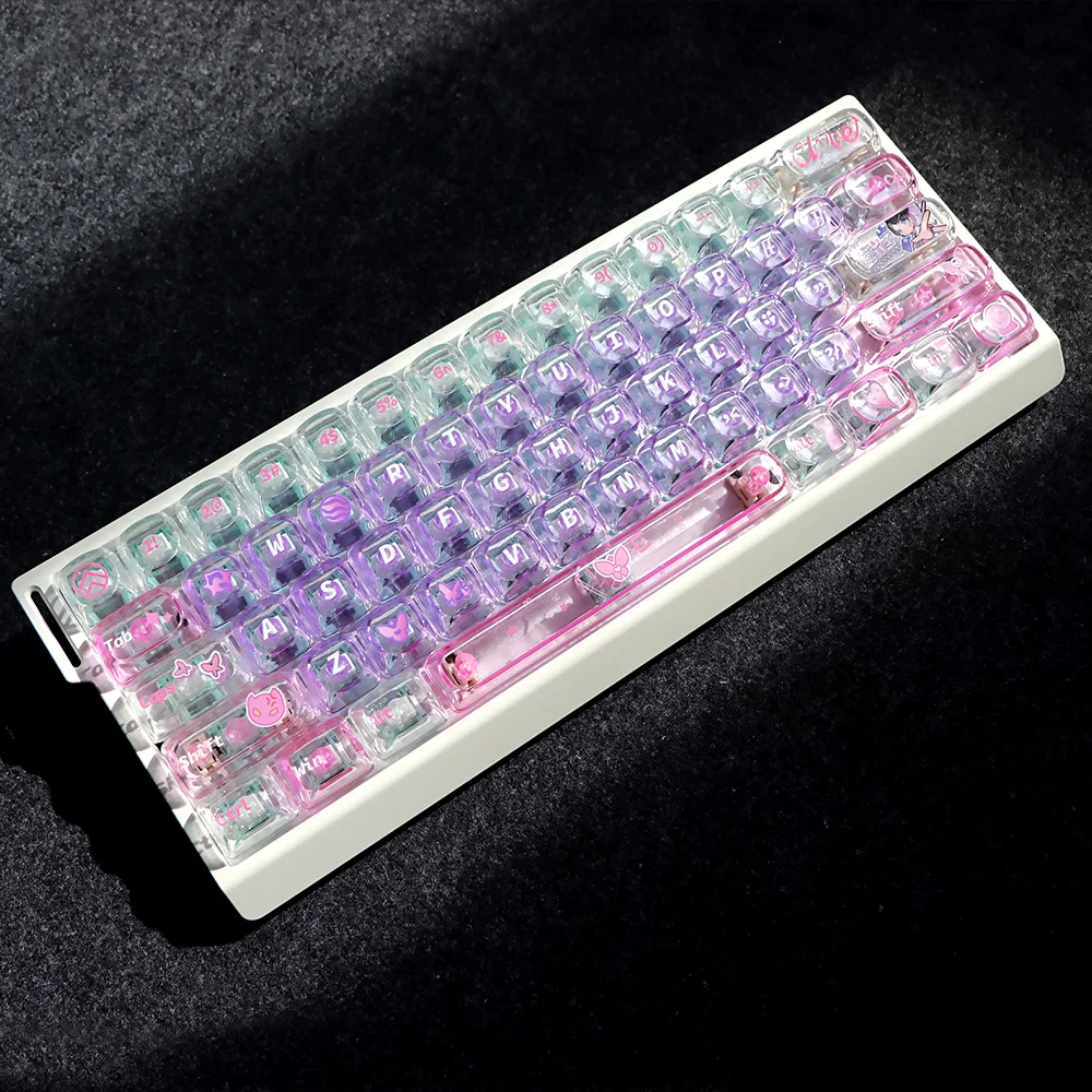 Valorant Mudie Keycaps personalizado PC transparente MOA perfil tapa de llave lindo dibujos animados Anime punto teclas para jugadores diseño Original - imagen 4