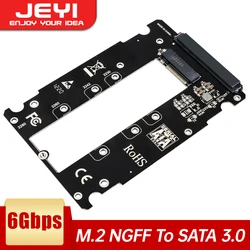 JEYI Adaptador M.2 NGFF a SATA III para SSD de 2,5 pulgadas