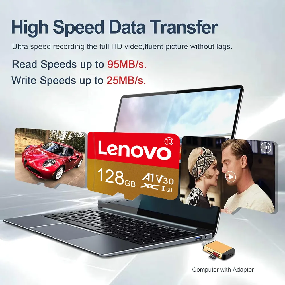 Tarjeta de memoria Original Lenovo, 1TB, 2TB, tarjeta Micro TF SD de alta velocidad, tarjeta SD de 512GB, tarjeta V60 U3 TF para Nintendo Switch, juego Ps4 Ps5 - imagen 3