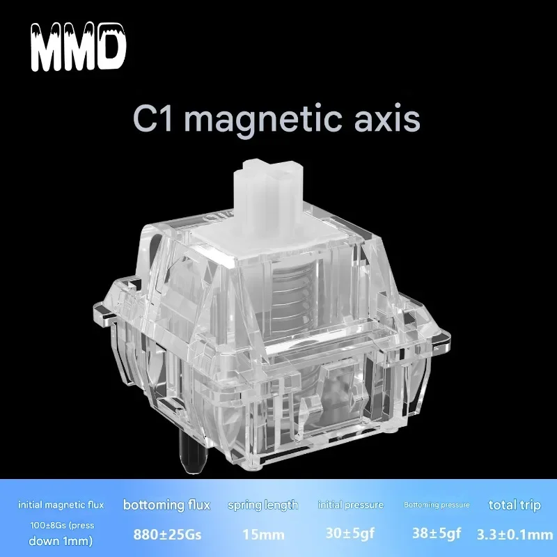 MMD C1 eje magnético disparador electromagnético teclado para juegos eje transparente personalizado llave ajustable eje de viaje único - imagen 4