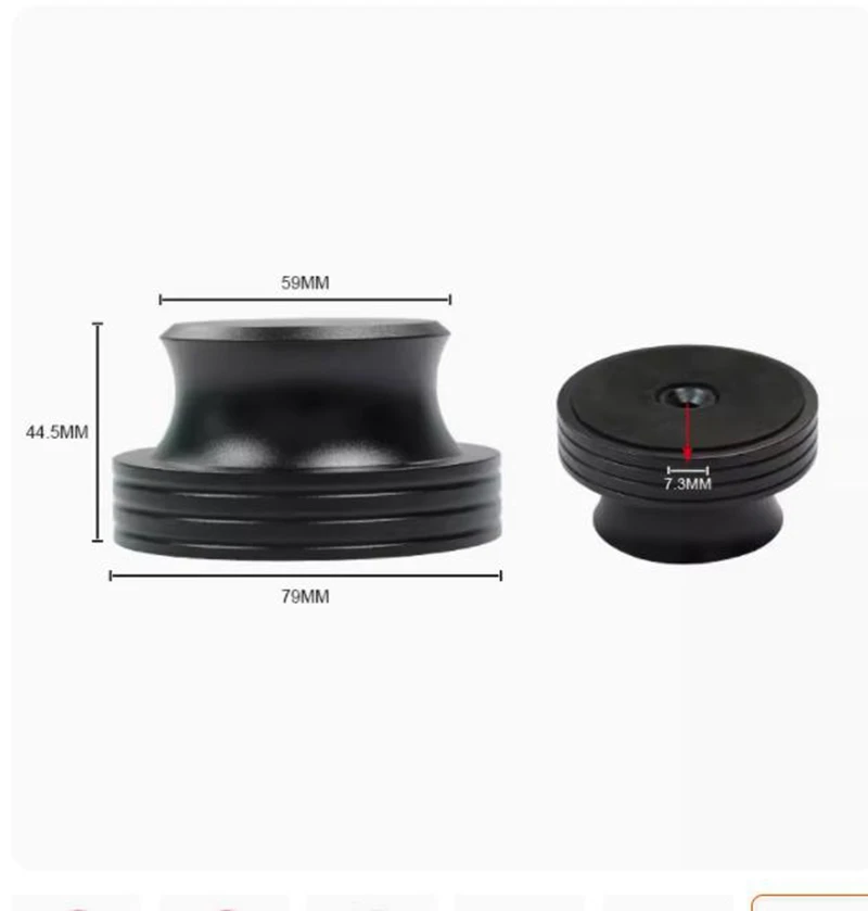 Platos giratorios para discos, estabilizador de peso, abrazadera negra de vinilo LP, accesorios de reproductor de Metal de aluminio - imagen 4