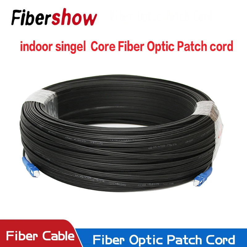 Cable de bajada de fibra óptica SC-UPC a SC UPC Cable de conexión interior Simplex de modo único Cable óptico FTTH 10m 20m 30m 50m 100m - imagen 4