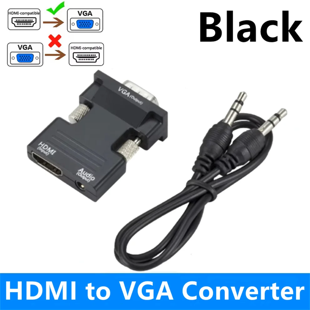 Black HDMI to VGA