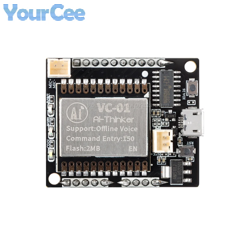 VC-01AI Placa de desarrollo de voz sin conexión pura sin red inteligente Reconocimiento sin conexión Módulo de control de voz en inglés - imagen 3