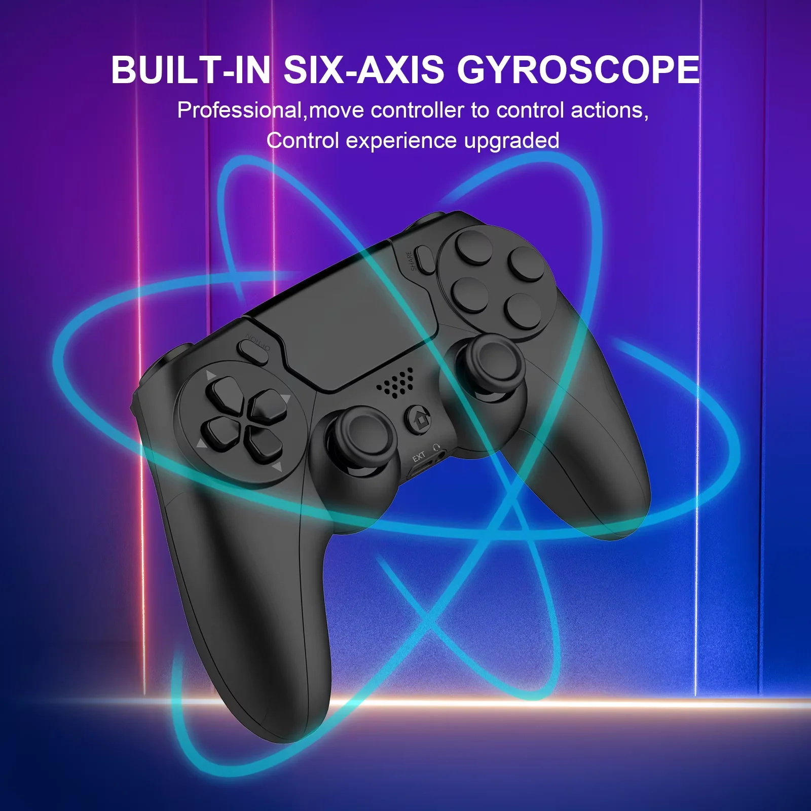 Gamepad inalámbrico GAMINJA P48 con controlador de juego giroscopio de seis ejes para consola PS4 PS3 gana 7 8 10 Joystick de PC de doble vibración - imagen 5