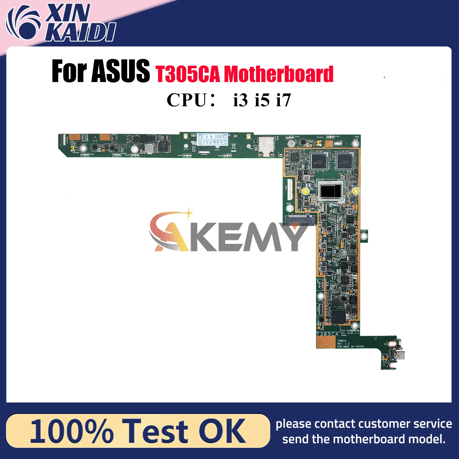 Placa base para ordenador portátil T305CA para ASUS Transformer T305CA T305C placa base para portátil con CPU i3 i5 i7 100% pruebas OK envío rápido stk