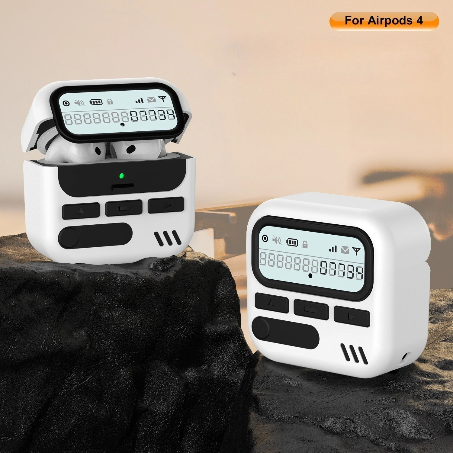 Diseño de máquina de llamadas para Apple Airpods 4th USB-C air pods cubierta de silicona fundas protectoras anticaídas para Airpods Pro 2 cubierta ﻿