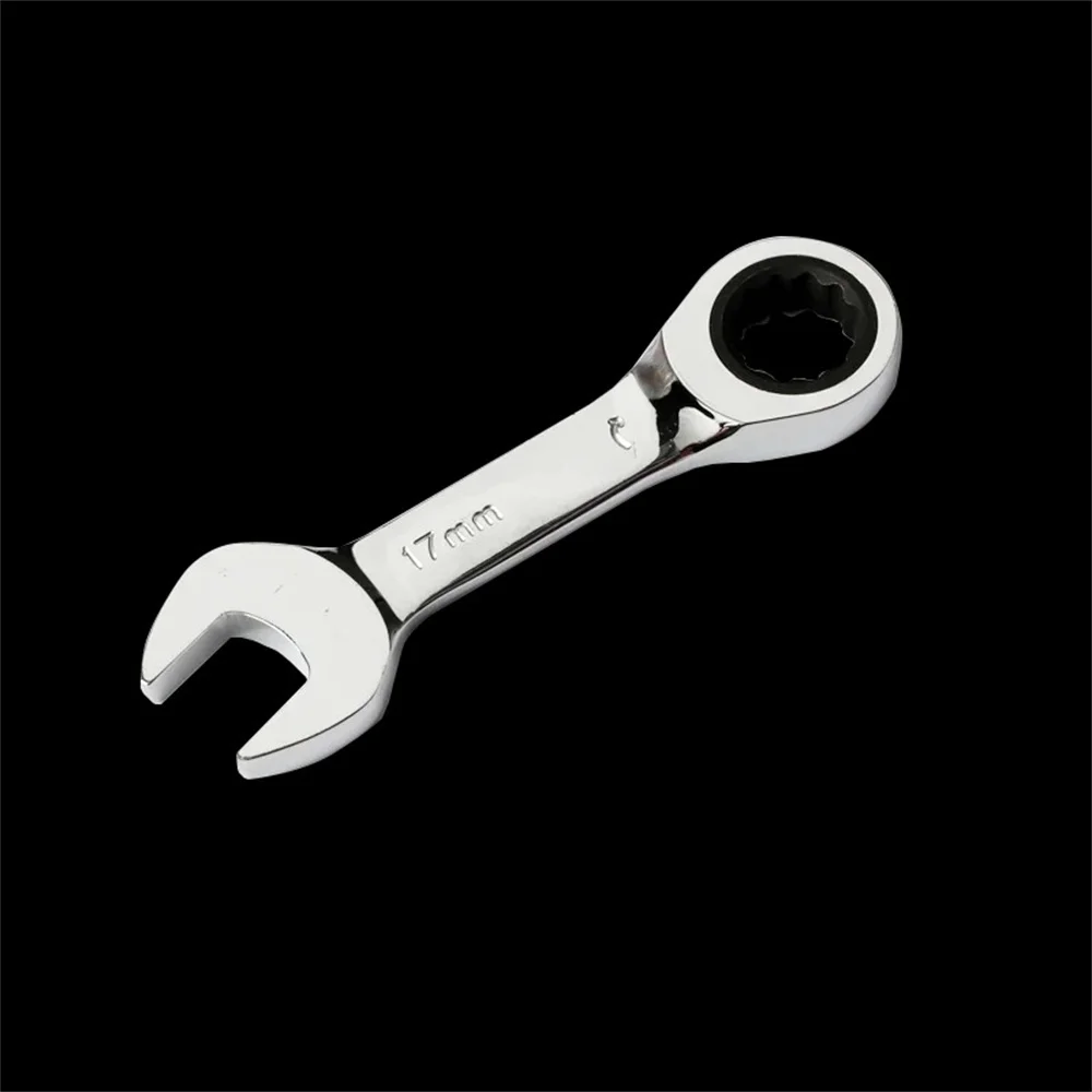 1 Juego de combinación Reversible de 6mm-19mm, llave única rechoncha, combinación de 72 dientes, llave de tubo de trinquete, herramientas de reparación de tuercas - imagen 4