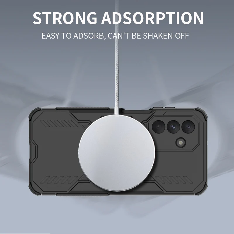 Funda de carga inalámbrica con anillo magnético para Samsung Galaxy A07, funda protectora de silicona esmerilada anticaída para PC, funda para Samsung A07 - imagen 5