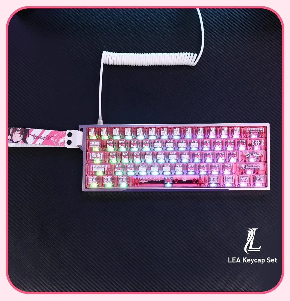 Juego de teclas originales Mari Makinami con tema ilustre, teclas de dibujos animados personalizadas con perfil de cereza para teclado mecánico - imagen 3