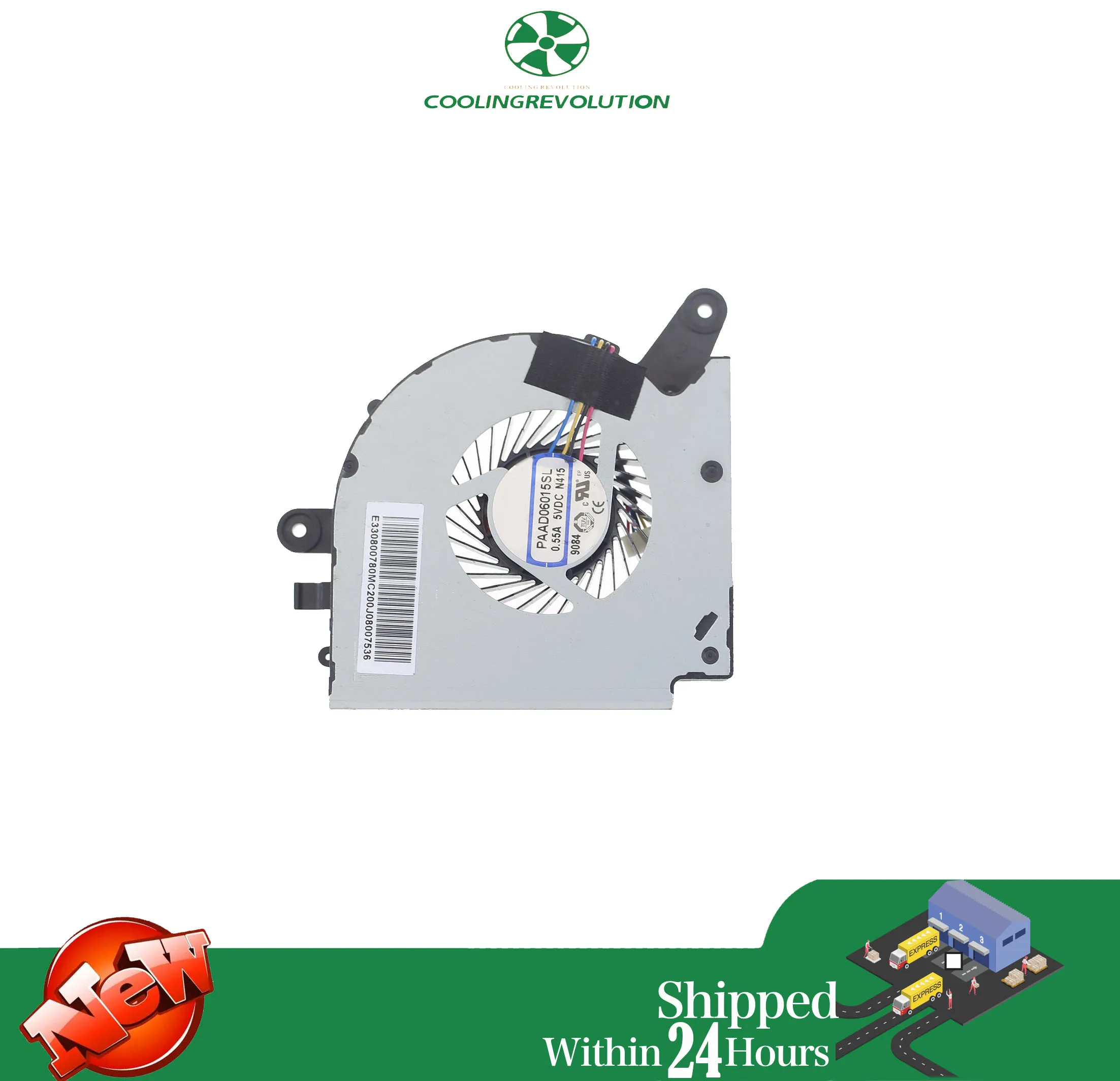 Ventilador de refrigeración para CPU de ordenador portátil, 4 pines, PAAD06015SL, DC5V, 0,55a, N415 - imagen 3