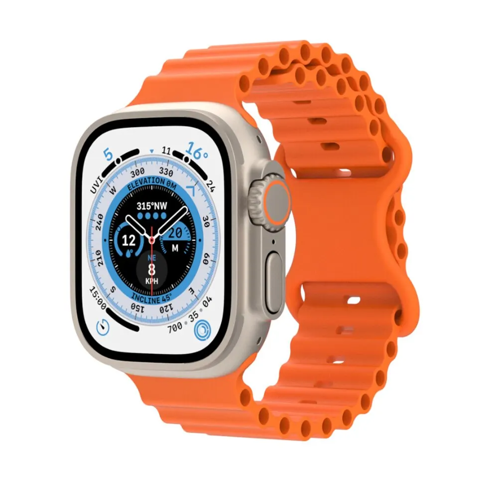 Correa Original Ocean para Apple Watch Ultra, pulsera de silicona de 49mm para Apple iWatch series ultra 1 2 49mm, Correa deportiva de repuesto - imagen 5