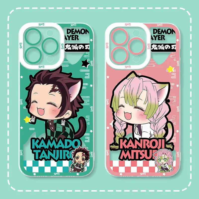Funda de teléfono Demon Slayer de dibujos animados para Samsung Galaxy S23 S22 Ultra S21 S20 FE S10 Plus Note 20 10 9 A14 A24 A34 A54 funda de silicona