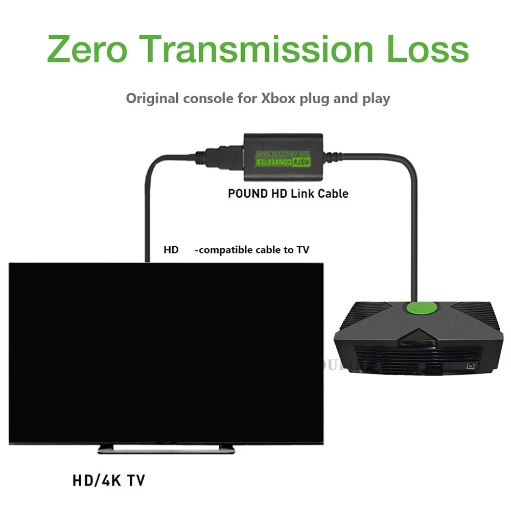 Adaptador convertidor de Audio y vídeo Digital para Xbox a HDMI, adaptador Compatible con Cable de enlace HD, accesorios originales para consola de juegos - imagen 3